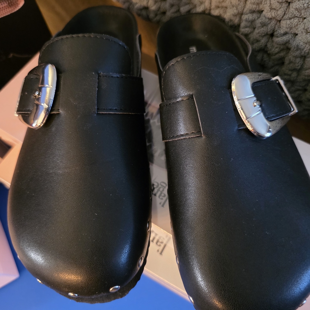 Madden Girl Elegant Black Slip On Shoes with Buckle